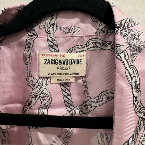 Zadig and Voltaire pink toupy chain top - Picture 6 of 9